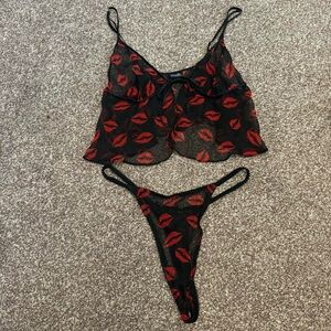 Vintage magic silk lingerie set